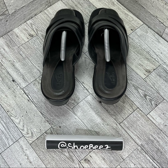 Dansko Leather Avril 25 Heeled Sandals, Black, Women's 40 - Picture 5 of 10